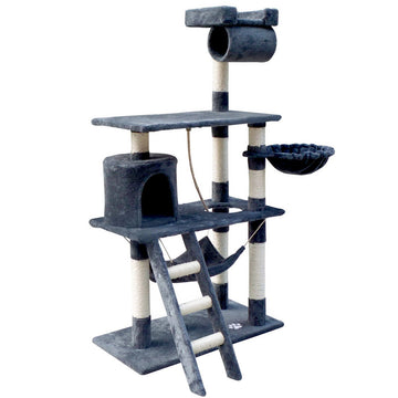 i.Pet Cat Tree 141cm Trees Scratching Post Scratcher Tower Condo House Furniture Wood i.Pet